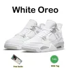 2024 Designer 4s Mens Basketball Shoes Military Black Cat Gul Thunder White Fire Red Cool Gray Blue University Pure Money Men Sport Sneakers 36-47