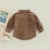 Jackor Focusnorm 15y Fashion Kids Boys Autumn Shirts Jacket denim Solid Long Sleeve Single Breasted Pocket Coats 230310