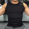 Heren tanktops heren zomercompressie gym snel droge top bodybuilding fitness mouwloze t -shirt workout kleding mannelijke sportkleding vesten