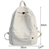 Sacs d'école École femme blanc sac à dos Kawaii femmes coton toile sac d'école adolescente sacs à dos mode dames cartable goutte 230311