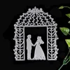 Adesivi per finestre Sposa Sposo Matrimonio Fustellatura Muore Stencil Fai da te Scrapbooking Carta Mestiere di carta Goccia all'ingrosso