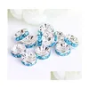 Mücevher Metalleri Gevşek Boncuklar Aralayıcı Kristal Rhinestone Bilezik küpeleri için uygun 8mm 200pcs Damla Teslimat Düğün Partisi Etkinlikleri AC DH4VC