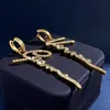 Ohrmanschette Hochwertige Mode GV Signature Dissymmetrie Kristall Ohrringe Sets mit Geschenkbox für Frauen Hochzeit Modeschmuck LE065 230310
