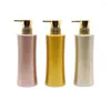 Bouteilles de stockage 6pcs 500ml or bouteille de shampoing Rose gel douche désinfectant pour les mains rose pot vide contenants cosmétiques emballage