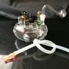 Hopahs Flower Bed Glass Hookah Pot grossistglas Bongs Tillbehör, glas