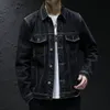 Men's Jackets Denim Jacket Men Black Jeans Jackets Coats Causal Streetwear Bomber Jacket Mens Turn Down Collar Outerwear Plus Size M-5Xl 230311