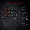 N K585 DITI ОДИНка RGB Mechanical Gaming Keyboard 42 клавиши Blue Switch Светодиодный мини-клавиатура левой руки для мобильной игры