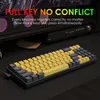 N K688 Spelmekaniskt tangentbord RGB Backbelysta 78 Keys Swith Anti-Doust Proof Switches Hot Swapperable Ergonomic for PC Gamer