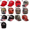 Prezydent Donald Trump 2024 Hat Camouflage Baseball Ball Caps Women Mens Designers Snapback US Flag Maga Anti Biden Summer Sun Visor Rra