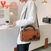 Evening Bags Yogodlns flowers Pendant Handbag Women's fashion Boston bags single shoulder bag ladies crossbody bag PU messenger bag 230311