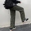 Men's Pants Spring Casual Plaid Pants Men Wide Leg Vintage BF Couple Straight Corduroy Pantalones Streetwear Harajuku Mopping Oversize S-3XL 230311