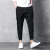 Calça masculina Coreana Elastic Casual Calça Lápis Torno