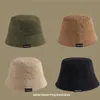 Wide Brim Hats Double-sided use fisherman hat autumn and winter solid color pot hat men and women fishing outdoor waterproof shade P230311
