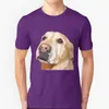 Męskie koszule żółte laboratoryjne T-shirt bawełniany tshirts męski TEE TOPS Labrador Retriever