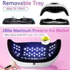 Sèche-ongles Sun X10 Max UV LED Lampe à ongles pour séchage rapide Gel Vernis à ongles 66 LEDS 280W Sèche-ongles Professionnel Manucure Salon Outil 230310