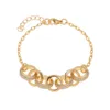s International Station New Handicraft Copper 18K Gold Microinlaid Zircon Geometric Women's Fashion Bracelet Personality Jewelry