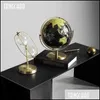 Decorative Objects Figurines Home Decor World Globe Retro Map Office Accessories Desk Ornaments Geography Kids Education Ation 211 Dhro5