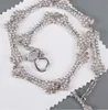charmante klassische achtzig -Knochen -Halskette voller Diamanten blinkender Diamanten Fivesection Knochen Saturn Halskette Europäer und Ameri6984405