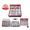 Förvaringslådor BINS 12 delar/Lot Portable Mini Metal Tin Box Mtiple Pattern Print Makeup smycken Pill med lock Presentförpackning 2111 DHMPA