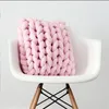 Cushion/Decorative Pillow Nordic Square Chunky Wool Pillow Handmade Knitting Cushions Braided Cushion For Kids Room Sofa Bed Throw Pillows Decoration 230311