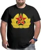 Herr t-skjortor sovjetiska armé emblem t-shirt stor storlek män kort ärm rund hals tee