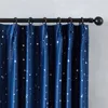 Rideau moderne étoile imprimé rideaux occultants pour chambre fenêtre épaisse salon enfants traitement rideaux finis