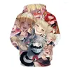 Heren Hoodies 3D anime vrouwen mannen grappige hoodie verlegen meisje gezicht sweatshirt hentai manga streetwear harajuku oversized jassen tops 2023