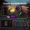 n M601 RGB Gaming Mouse Filaire 7 Boutons Programmable Souris Macro Enregistrement Poids Tuning Set 7200 DPI pour Windows PC