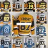 1967-1999 Movie Retro CCM Hockey Jersey Embroidery 87 SidneyCrosby 55 LarryMurphy 19 BryanTrottier 10 RonFrancis 8 MarkRecchi Vintage Jerseys White