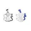 5.5inch 14mm Mini Water Bong Pipe Bear Recycler Dab Rig with Bowl