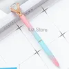 Gradient Colors Stylo à bille étudiant avec gros diamants Cristal Diamant Stylo à bille Bureau École Étudiant Métal Gem Stylos à bille TH0847