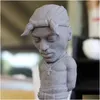 Estatuetas de objetos decorativos Mini ornamentos de resina Hip Hop Engraçado Rapper Bro Conjunto de estatuetas para decoração de casa ao ar livre para festas Dhvjc