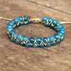 Braccialetti con ciondoli 6mm Perline di pietra apatite Bracciale intrecciato Doppio strato Bracciale Donna Uomo Gioielli fatti a mano Amicizia Filo Bracciale con ciondoli Gioielli 230310