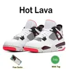 Hommes Basketball Jumpman 4 Chaussures Militaire 4s Black Cat Toile Fire Red Thunder Blanc Oreo Hyper Royal Femmes Baskets Sport Baskets Tennis 36-50