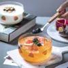 Ciotole Ciotola di vetro Simpatico cartone animato Dessert Insalata Frutta Riso Servire Contenitore di stoccaggio Decorazione Stoviglie