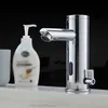 Bathroom Sink Faucets Touchless Automatic Bathroom Faucet with Hoses Brass Hands Free Bath Sink Mixer Tap Cold Infrared Motion Sensor Faucet 230311