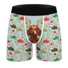 Caleçon Hommes Drôle Tacky Noël Boxer Respirant Confortable Dessin Animé Chiot Impression 3D GYM Fitness