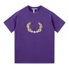 avslappnad kortärmad tryckt t-shirt män kvinnor par t-shirt designer lyx tees blommor mönster populärt tshirt