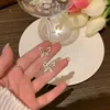 Stud -oorbellen glanzende strass holle vlinder voor vrouwen Koreaanse mode 2023 y2k meisjes vrouwelijke sieraden geschenken