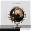 Decoratieve objecten Figurines Home Decor World Globe Retro Map Office Accessoires Bureau Ornamenten Geografie Kids Education Ation 211 DHRO555