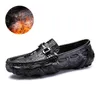 Dress Shoes Genuine Leather Loafers Mens Luxury Slip on Moccasins Casual Driving Shoes with Fur Winter Warm Shoes Men Boat Shoes Size38-47 230311