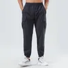 LL Men Jogger Långbyxor Sport Yoga Outfit Cykling Dragsko Gymfickor Träningsbyxor Byxor Herr Casual Elastisk midja Fitness LL897