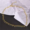 Chains ZORCVENS Fashion Gold Color 316L Stainless Steel Fringe Necklaces For Women Chokers 2023 Trend Party Gift Jewelry