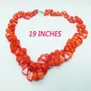 Choker Fashion Jewelry Collier de corail orange naturel 19"