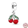 Nowy popularny 925 srebrny srebrny -smok dragon Cherry Balloon Charm Pearl nadaje się do prymitywnej bransoletki Pandora DIY Prezent biżuterii