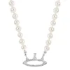 Collana perle Designer Designer Design Design Saturno in rilievo con perline Ladies Collane a spillo di alta qualità Collana Pearles Wedding Part240D