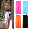 Menas de banho feminina Swim Swim Wear Biquíni Coverning Up Sheer Beach Mini Wrap Skirt Sarong Pareo Shorts Summer Beachwear Y2303