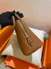 Luxury bag 25cm fashion totes handbag for women fully handmade purse Tc leatherbrown color wax line stitching fast delivery wholesale price