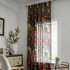 Curtain Bohemian Retro Ethnic Style Curtains Half Blackout For Living Room Bedroom Bay Windows Custom Cotton Linen