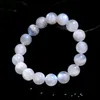 Bracelets Jiuya cristal naturel perle ronde bracelet blanc bleu clair de lune Pierre Bracelet